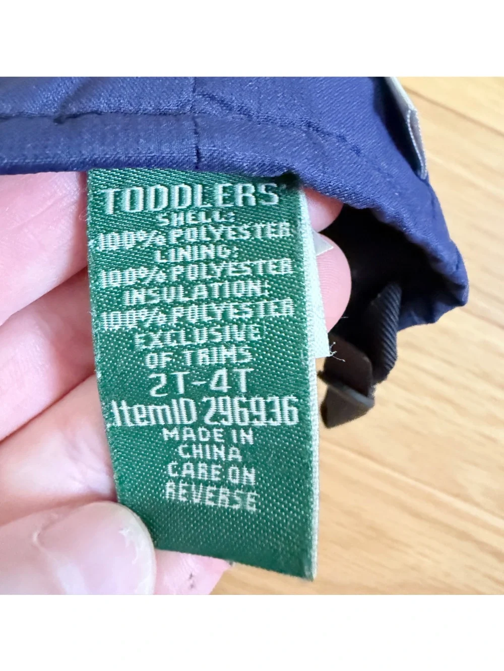 Navy LLBean Toddler Mittens